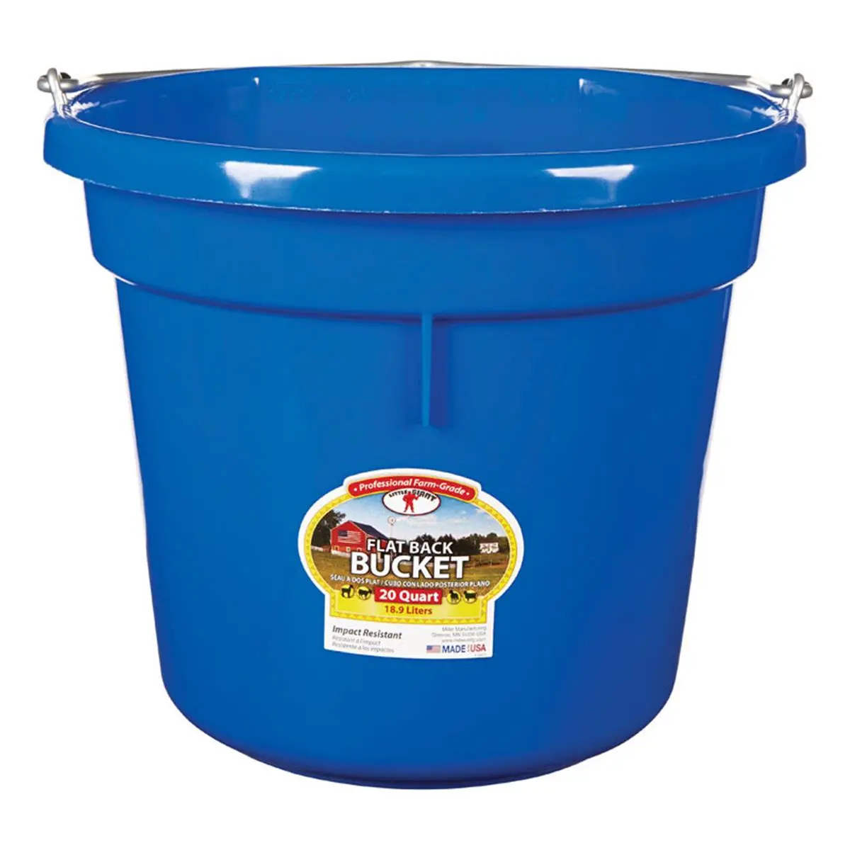 Little Giant 20 qt. Round Plastic Bucket - Blue