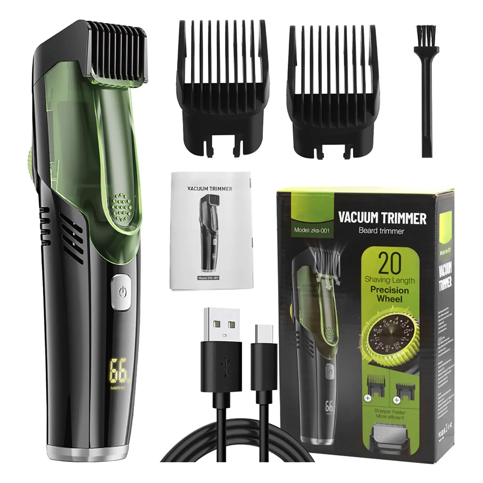 Ditch the Grooming Mess with the Ultimate Vacuum Beard Trimmer – A Waterproof, Rechargeable Trimmer That Captures Hair as You Cut, Leaving Your Sink Spotless