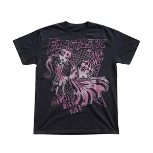 Gildan Men's and Women's T-Shirt, Vintage Monster High Fangtastic Graphic Tee, Retro Aesthetic Shirt, Unisex Gift Manga Anime Shirt, Gothic Grunge Y2K Emo Scene Amity Affliction Style Clothes Menswear Womenswear Streetwear