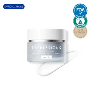 [EXPRESSIONS] Glass Skin Barrier Cream - 5X Ceramide & 4D Hyaluronic Acid Moisturizer | Instant Dewy Glow & Redness Relief | 45g Cloud-Like Face Cream for Sensitive Skin