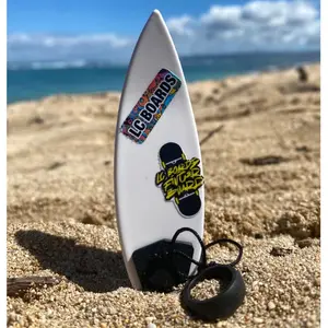 LC BOARDS FINGER SURFBOARD WHITE WITH LEASH