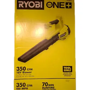 RYOBI 18V ONE+ 350CFM 100MPH Blower Tool Only Compact Efficient for Debris Removal