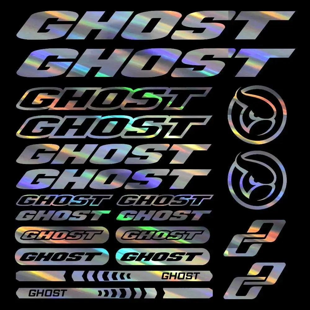 1SET Cycling Brand Logo GHOST Multi-style & Multi-color Car Sticker, Cool Car Decoration, for Bicycle, Car, Highlight Cycling Brand Style, Inject Cycling Brand & Trendy Design DNA into Vehicle/Gear, Trendy Decoration, Car Decals