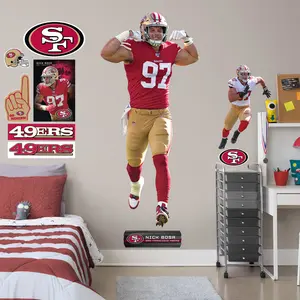 Nick Bosa - RealBig Flex Collection - Official NFL - San Francisco 49ers - Reusable Vinyl Wall Decals