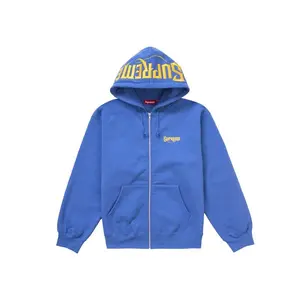 Supreme Men's Mister Cartoon Zip Up Hooded Sweatshirt Washed Royal, from StockX