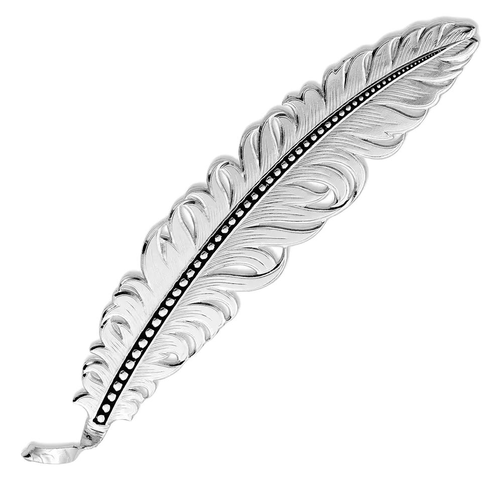 Montana Silversmiths Classic Montana Hat Feather HF4059BK