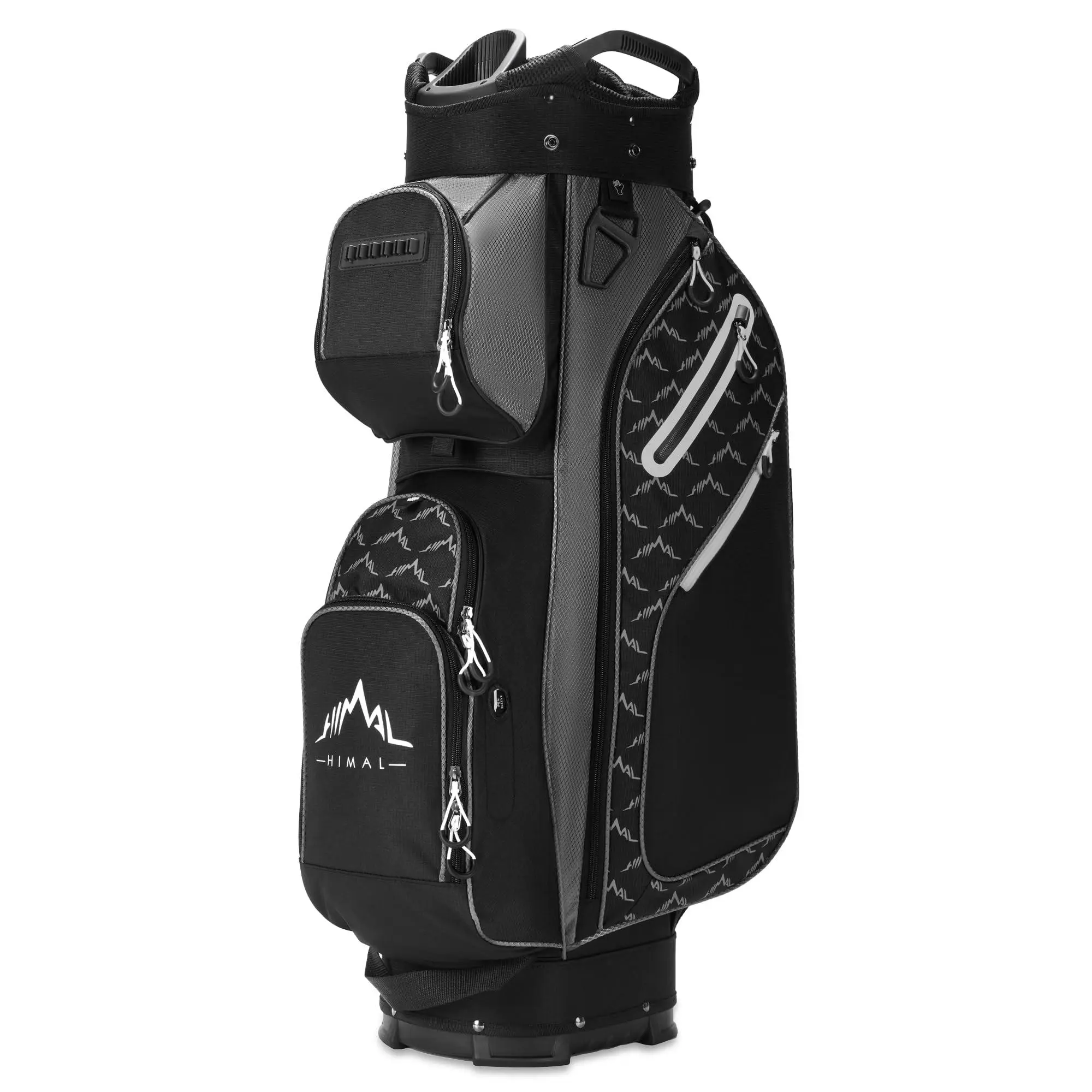 UNIHIMAL Modern 14-Way Dividers Golf Cart Bag, Golf Cart Accessories - Full-Length Divider Top, Multiple Pockets, Handles, Rain Cover for Men