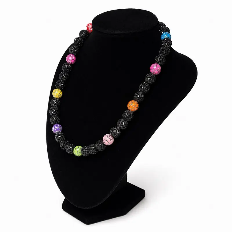 Rainbow Rush Soccer Drip Necklace