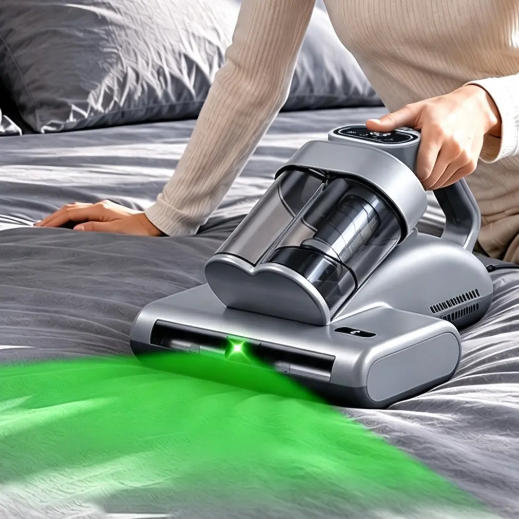 Mattress Vacuum Cleaner, [Upgraded] 18Kpa Bed Vacuum Cleaner with LED display, 253.7nm UV-C Light, Dust Detection Green Light, 149°F Heat, Ultrasonic, Corded, 500W, Handheld Vacuums for Bed, Sofas, Couch, Crib