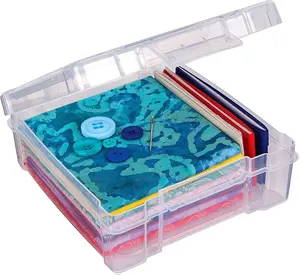 6953AB ClearView 6" x 6" Box Art & Craft Organizer, [1] Plastic Storage Case, Clear