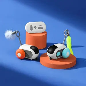Four angels-Cat toys for indoor cats, intelligent interactive cat toys, two-speed adjustment, remote control USB charging automatic cat sports toys-MPPC