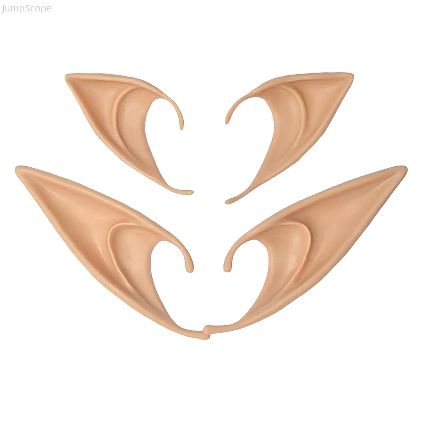 Lightweight Latex Elf Ears Cosplay Prop - Soft Pointed Shape, Novelty Whimsical Look, Comfortable, Easy Install, Soft Tip, Realistic Costume Accessories for Halloween, Vampire Cosplay, All Ages Indoor Recreation Accessory