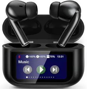 Black Friday Deal! Portable Bluetooth Earbuds with Wireless Charging Long Lasting Battery and Screen Display