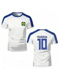Summer New Sports T-shirts For Men Captain Tsubasa Anime Jersey Cosplay Tops Loose Men And Women Quick-drying Kids/Adult Tees