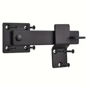 Door Latch Lock, Metal Rotating Sliding Door Security Device, Easy Installation, Durable and Rust-Resistant, Garden Cabinet Barn Gate Farm Fence