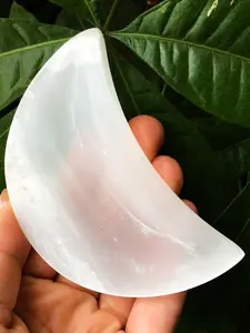 Moonstone Bowl, Moonstone Crystals, Bohemian Crystal Decorative Plate, Novelty Design for Home Decoration and Crystal Craft Collection, Holiday Gifts and Party Gifts