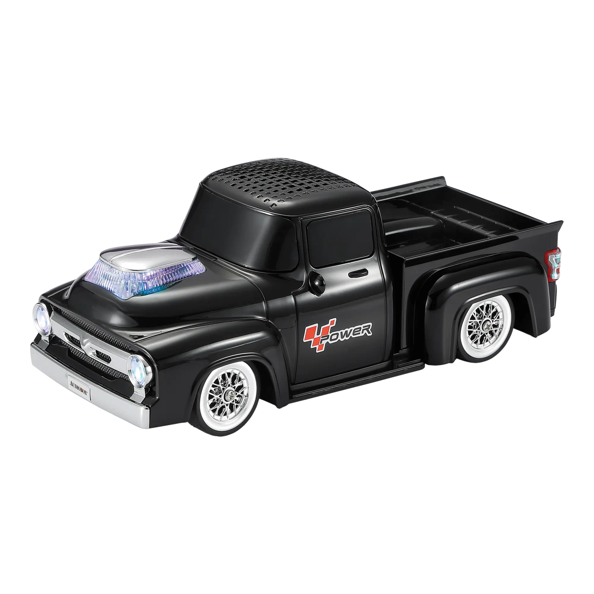 Audiobox SoundRides Low Rider Truck Bluetooth Speaker with LED Lights, Rechargeable Battery, and Moving Wheels Portable Charging