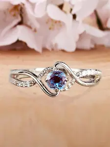 1 Pc Gorgeous Cubic Zirconia Solitaire Ring For Women Cubic Zirconia Rings For Wedding Engagement Anniversary Party Jewelry Valentine's Day Gift