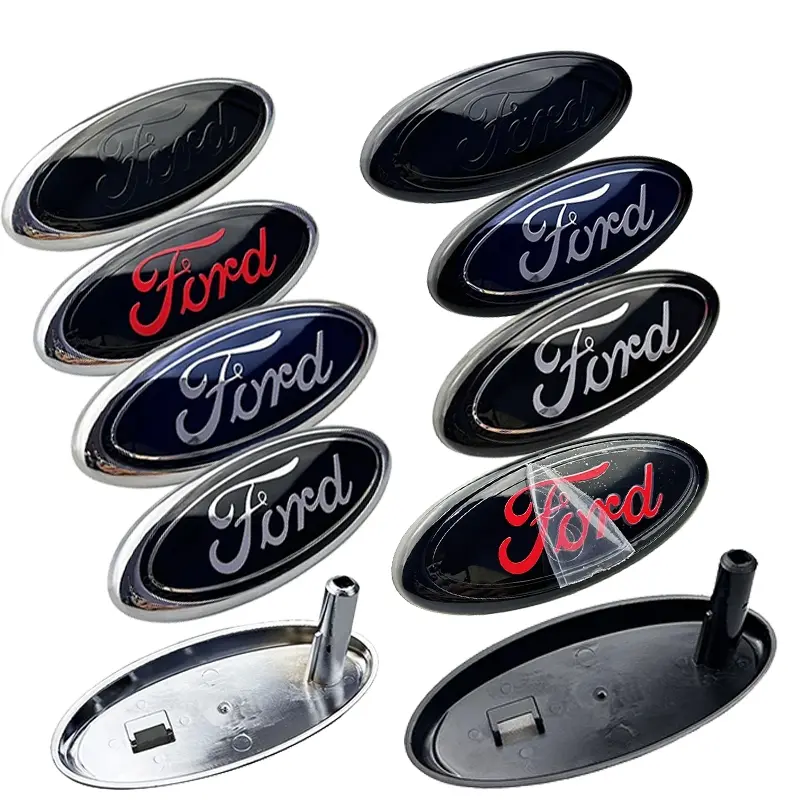 Ford Focus 2/3 Mondeo C-Max Ranger Mustang Kuga Explorer Transit Abs Car Front Badge, 14.5x6.5cm, High-Quality Automotive Emblem, Car Accessories