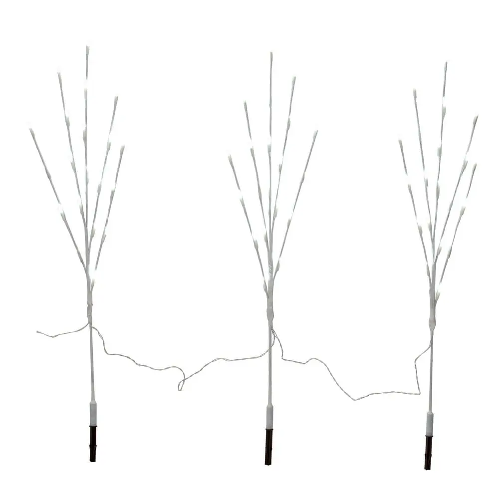 212 MAIN Outdoor LED Stake Lights - 3 piece Copper Stake Form Set, 60 lights x 36 in., 24" Spacing, Wide Angle, Line Voltage, Pure White/Warm White Options, Glowing Led Christmas Decor, Outdoor Led Display Christmas Decor