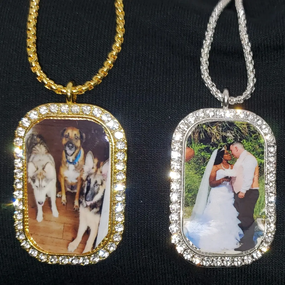 Custom picture pendant necklace with free chain unisex memorial anniversary keepsake day gift valentine unique jewelry