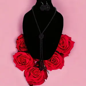 Luminous Loom Collection Handmade Mayan Jewelry Earrings and Necklace