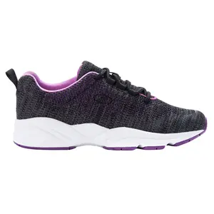 Propet Womens Stability Fly Lace Up Sneakers Shoes Casual - Black, Purple
