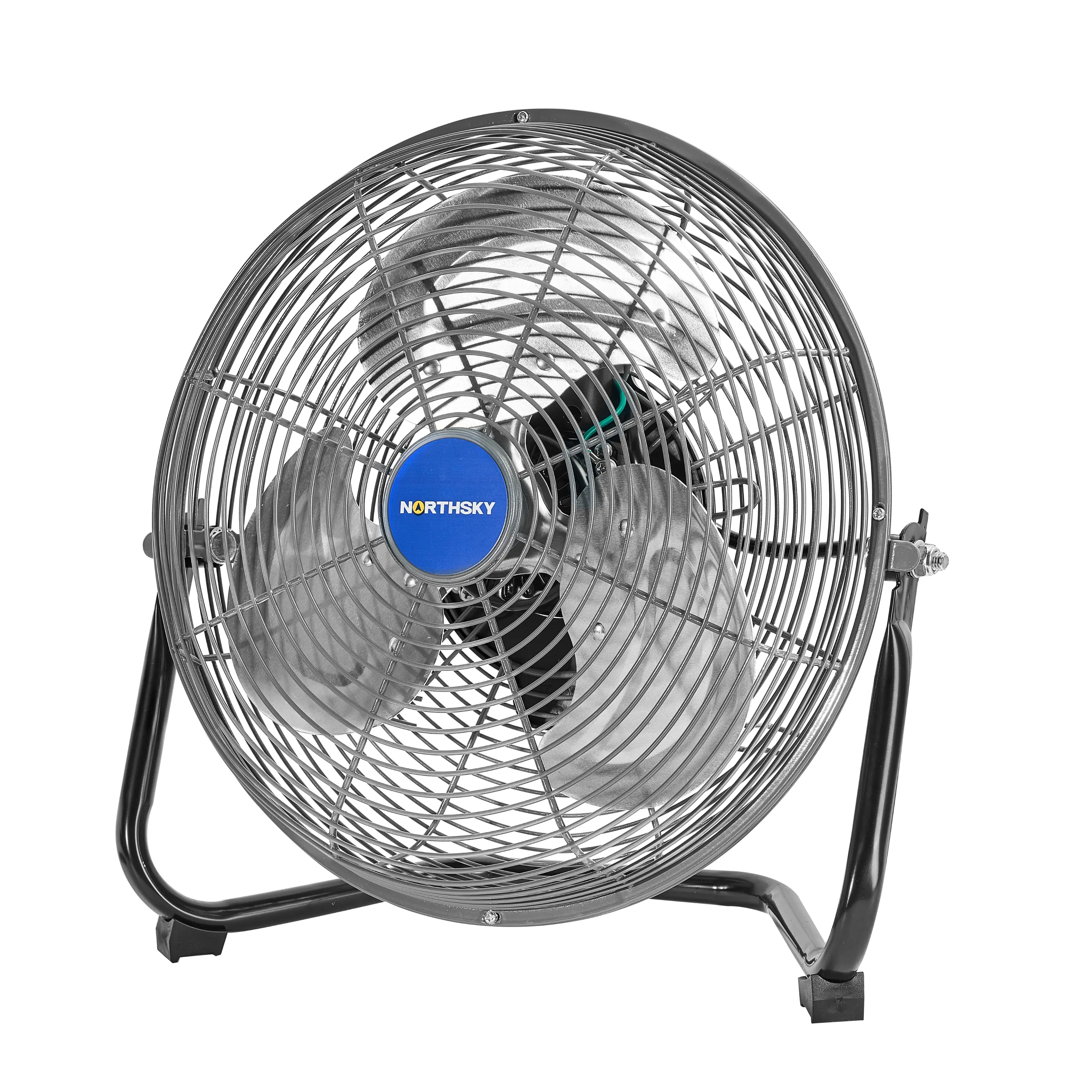 18 Inch Heavy Duty Industrial Floor Fan | 4950 CFM 3 Speeds 360° Rotatable Head, Aluminum Body Steel Safety Grille, 1/4 HP 10FT Cord Industrial Fan for Factory Construction Workshop