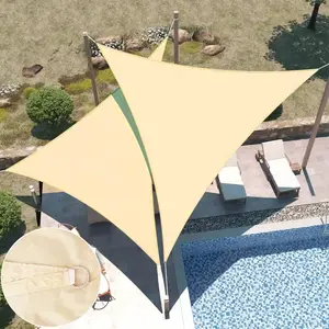 Outdoor Triangle Patio Sunshade Cloth, UV Protection Canopy for Pool, Backyard, Deck, Garden Activities