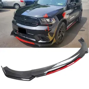 For Dodge Durango Front Bumper Lip Spoiler Splitter Carbon Fiber Style Red