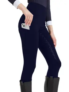 Women's High Waist Silicone Striped Riding Pants, Slim Fit Anti-Slip Wear-Resistant, Comfortable Outdoor Horseback Riding