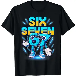 Six Seven Brainrot Italian Funny 67 Kids Gaming Meme Cotton T-Shirt Women Men Fit Outfit