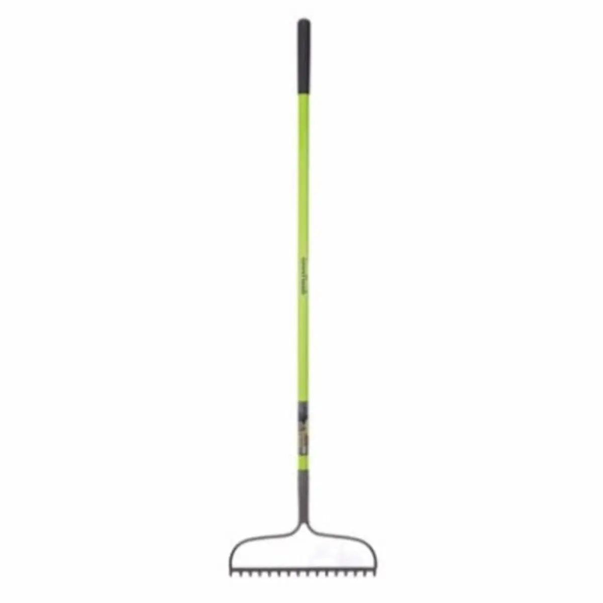 Bow Rake with Fiberglass Long Handle, Durable Rake Head for Gardening, Lawn Cleaning, and Leveling Soil Surfaces