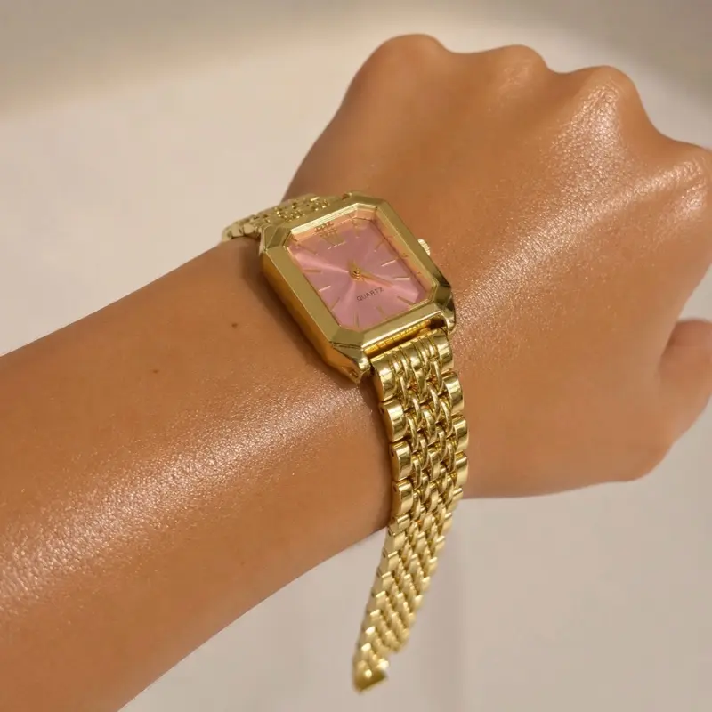 Dainty Gold and Pink Watch for Women
