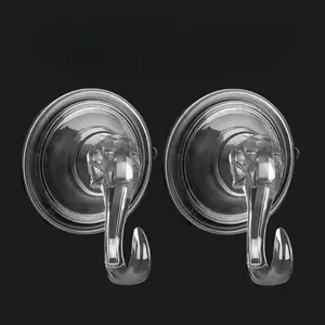 3pcs Heavy Duty Clear Suction Cup Hooks for Bathroom, Shower, and Kitchen, Removable and Strong Window Glass Door Hangers for Towels and More, Bathroom Organizing Accessories