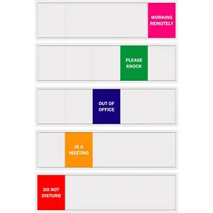 Office Door Sign,Do Not Disturb/Please Knock/Out of Office/In a Meeting/Working Remotely Sign, That Lets Others Know Whether You'Re Available or Not-Acrylic,(10" X3", Silver) LoYinLo