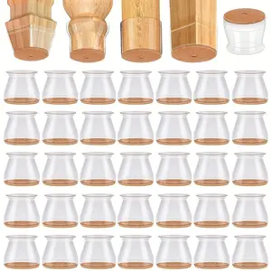 36pcs Chair Leg Floor Protectors, Silicone Chair Leg Covers, Floors Felt Pads, Reduce Noise Small