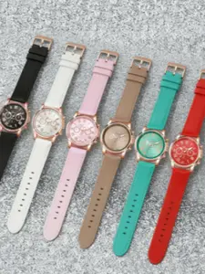 Women's Elegant Fashion Round Dial Quartz Watch Set, Fashion Watch Set for Party, Daily Decor, Trendy All-match & Exquisite Watch Set for Birthday Gift, Casual Wristwatch Set, Versatile Wristwatch Set