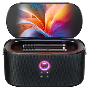 Ikarao Karaoke Machine for Adults, with Lyrics Display, 10.1" Screen, 280W, 2+2 Channel, 2 Wireless Microphone, Autotune EQ, Self-Charging, Portable Home Karaoke System with KaraFun Prime, HDMI for TV