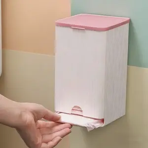 1pc Home Commercial Bathroom Wall-Mounted Sanitary Napkin Storage Box, Dustproof Paper Towel Holder, Hygiene Pad Organizer, Toilet Paper Holder