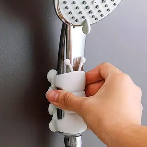 1 Butterfly Shower Stand, Butterfly Shower Sponge Hook for Hanging Shower Head Base Bracket, Universal No-Hole Installation, Mobile Fixed Base for Shower Accessories