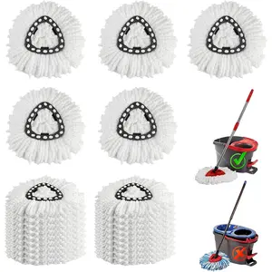 10 Pack Spin Mop Refills , Mop Heads Replacement for Spin Mop, Washable Microfiber Mop Replace  Spin Mop, 360?Spinning  Replacement Mop  for Easy House Cleaning Floor Mopping