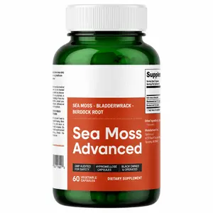Sea Moss Dietary Supplement Capsules - 1250mg, 60Ct, Irish Moss, Bladderwrack, Burdock Root, Vegan Edible Herbal Supplement