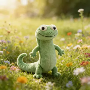 25CM Hoppers Lizard Plush Doll Anime Peripherals Lizard Simulation Animal Stuffed Toys