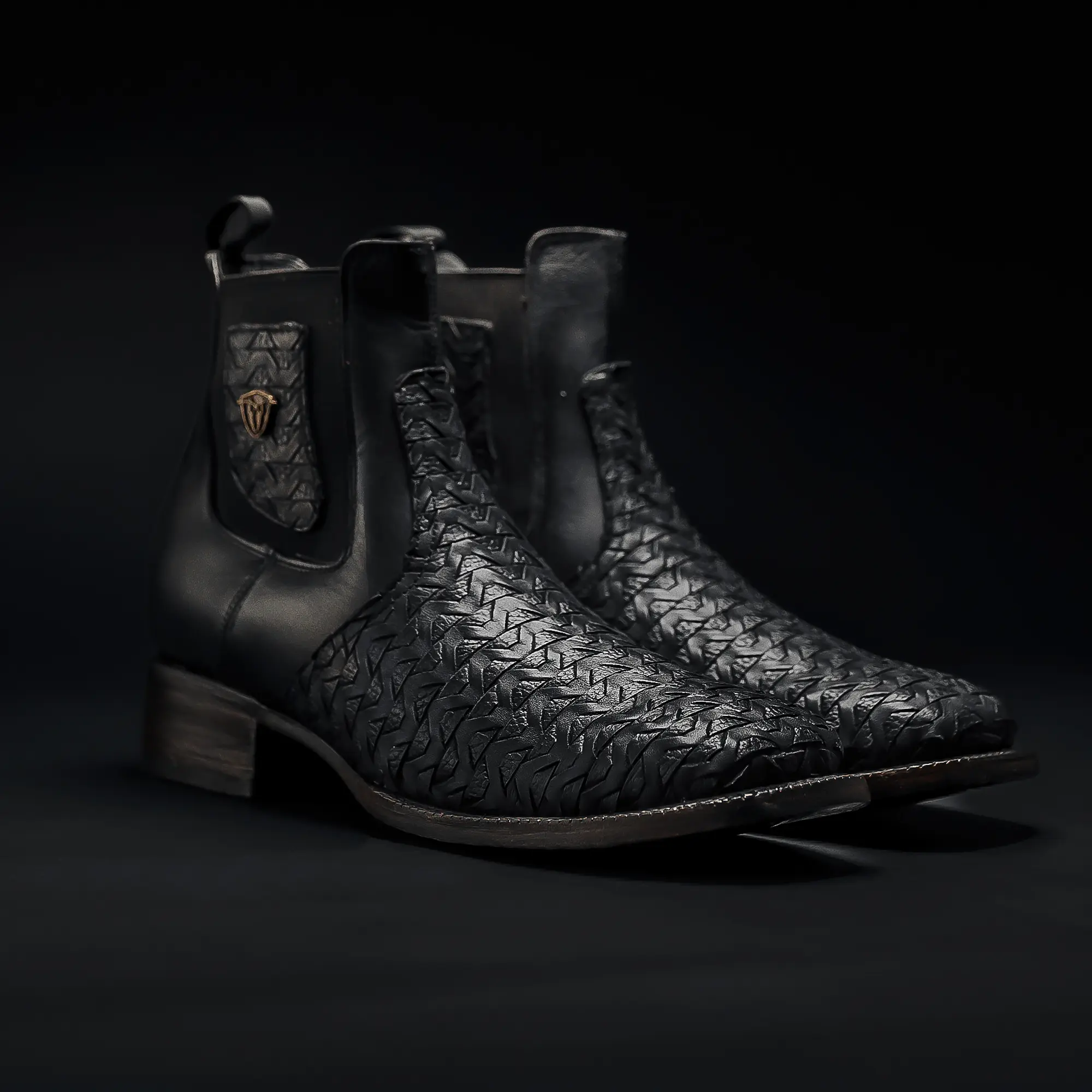 Men's 716 Braided Short Ankle Western Boot Square Toe
