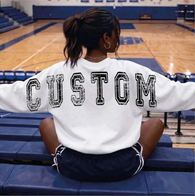 Personalized Team Name Hoodie, Vintage Varsity Back Print Sweatshirt, Custom Mascot Inspired Design, Collegiate Sports Pullover, Fan Gift Apparel