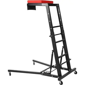 Pro Lift Creeper 48-66 Inch High Top Automotive Creeper with Swivel Wheels & Padded Deck, Under Dash Creeper for Truck, Garage Workshop Mechanic Shop Equipment,Black&Red.