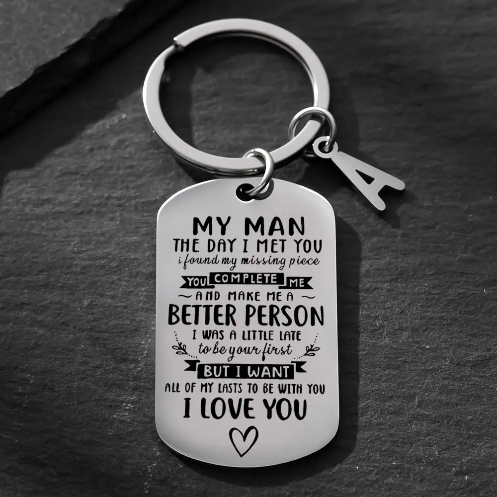Personalized Heart-Shaped Engraving Keychain - Cute Heart Motif Keychain, Birthday Gifts for Him, Ideal for Boyfriend Husband Anniversary Valentines Day Fashion Accessory, Cute Keychains