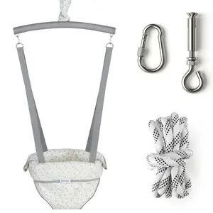 Baby Jumper, with Ceiling Hook, Quick-Entry and Space-Saving Portable Infant Jumper for Small Spaces