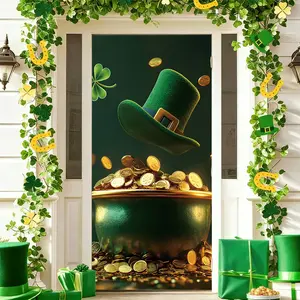 Elastic Room Door Decoration Set, Simple Installation, Christmas Door Cover, Holiday Party Decor, Holiday Theme, Indoor Outdoor Use, 82.7x35.4 Inches